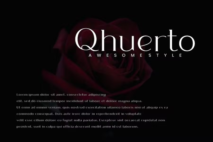 Qhuerto 英文字体下载简单现代印刷衬线体